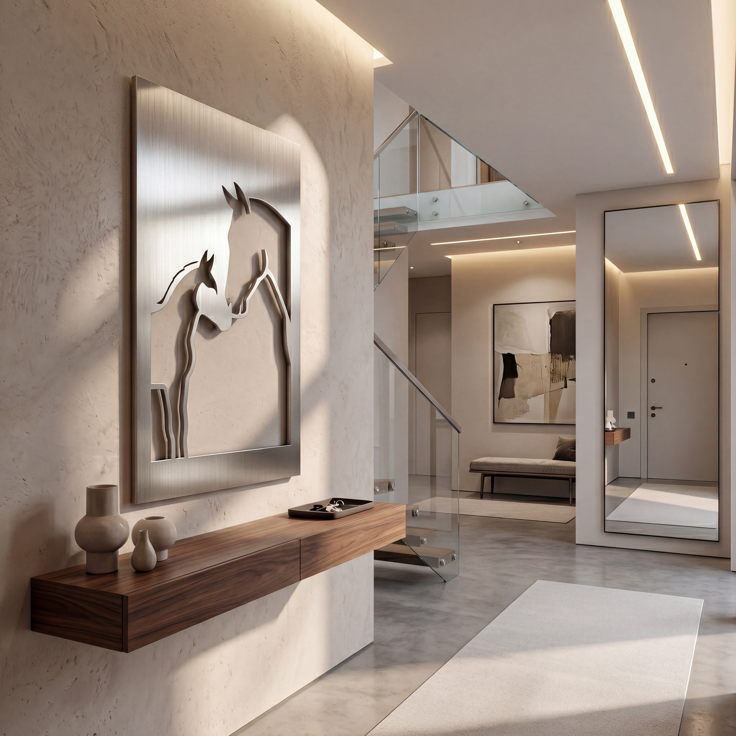 The Foal & Mare - Metal Wall Art