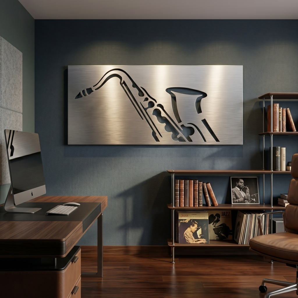 The Sax - Metal Wall Art
