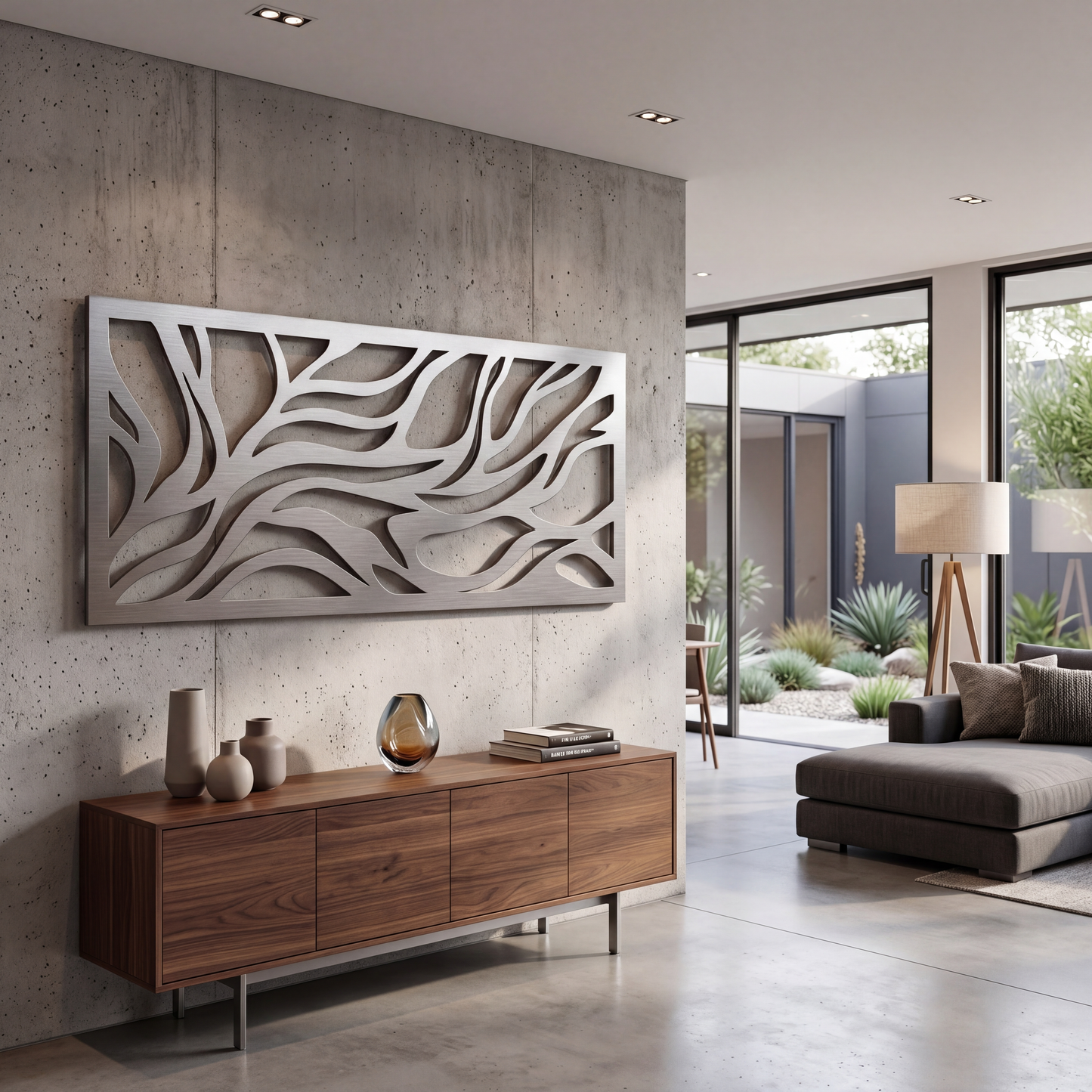 The Woven Flow - Metal Wall Art