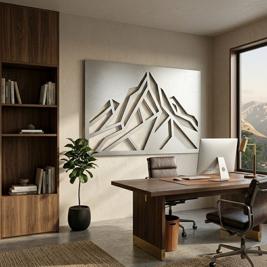 Modern Mountain - Metal Wall Art