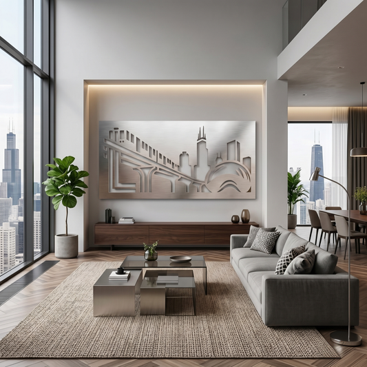 The Windy City Sky - Metal Wall Art