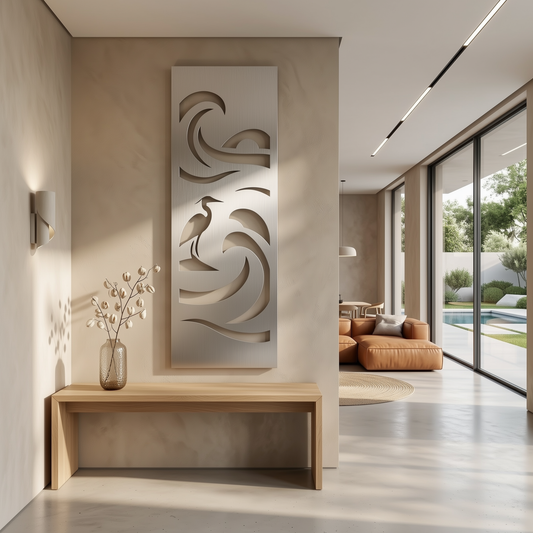 The Heron - Metal Wall Art