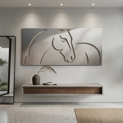 The Equine in Steel - Metal Wall Art