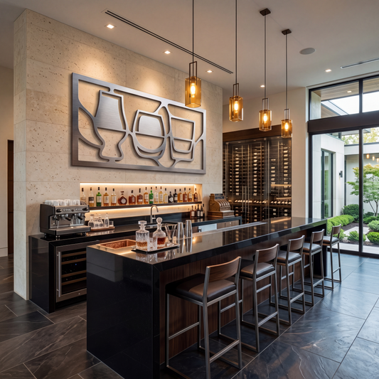 The Gathered Glass - Metal Wall Art