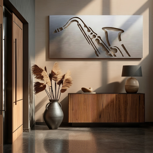 The Sax - Metal Wall Art