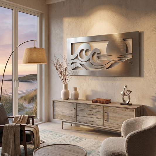 The Setting Sun - Metal Wall Art