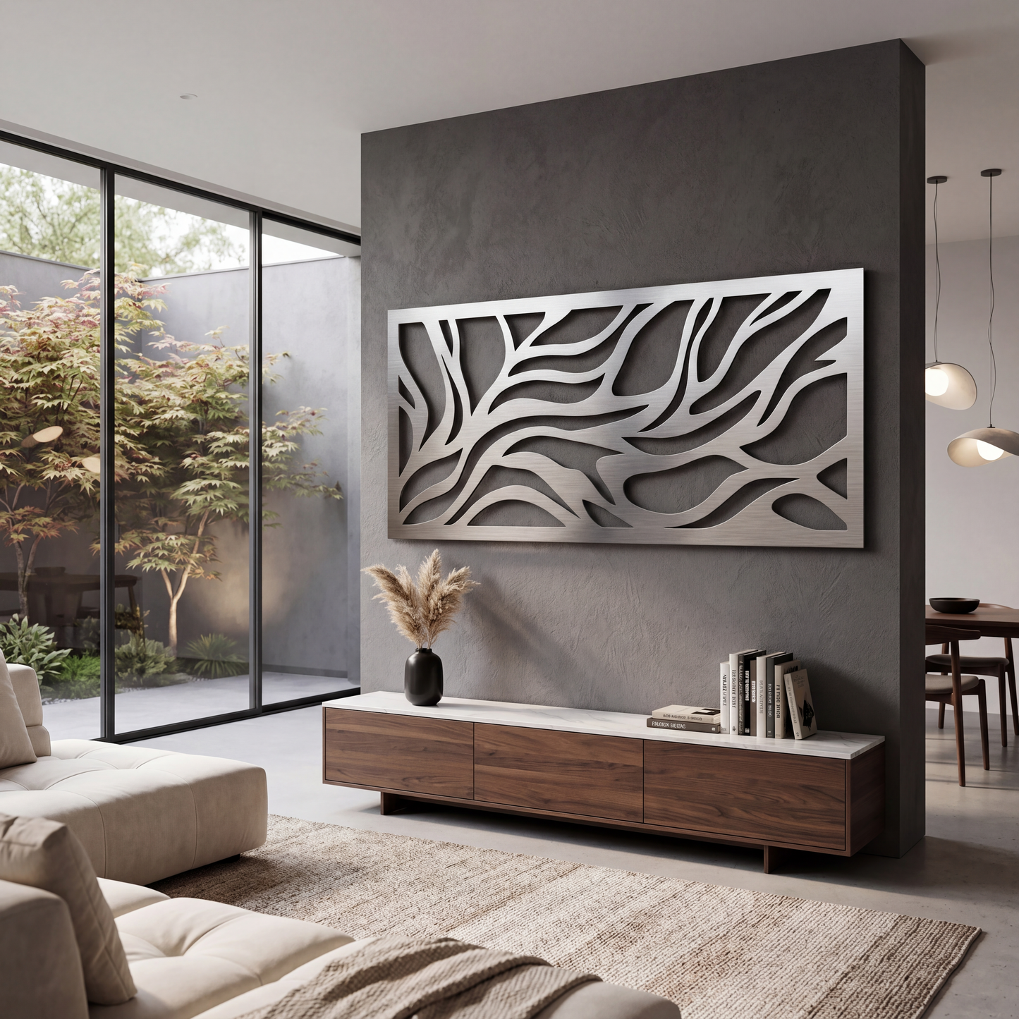 The Woven Flow - Metal Wall Art