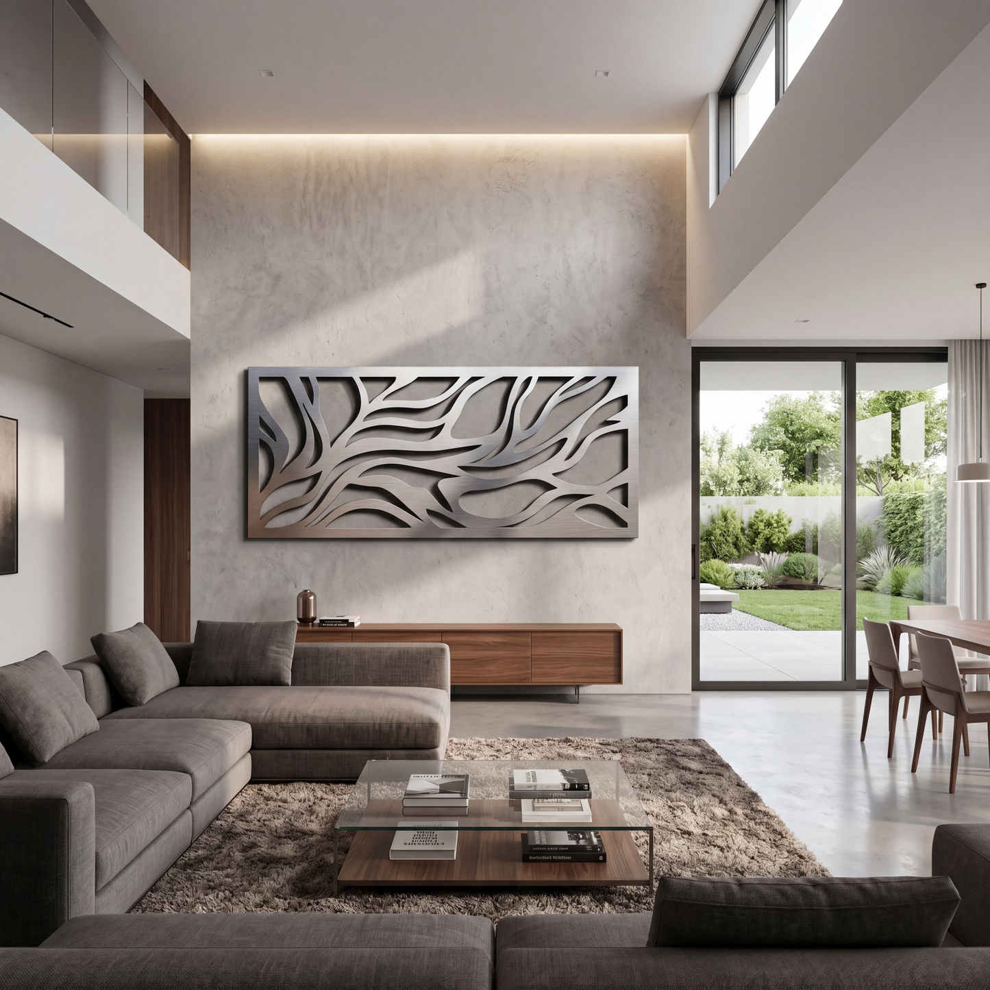 The Woven Flow - Metal Wall Art