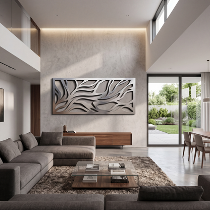 The Woven Flow - Metal Wall Art