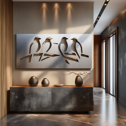 The Flock - Metal Wall Art